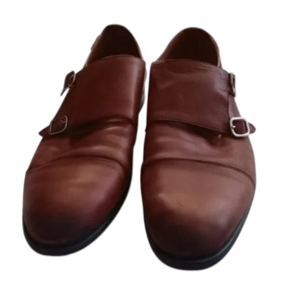 Pikolinos Brown Leather Monk Strap Shoes Mens Size 13 US 46 EU Morocco